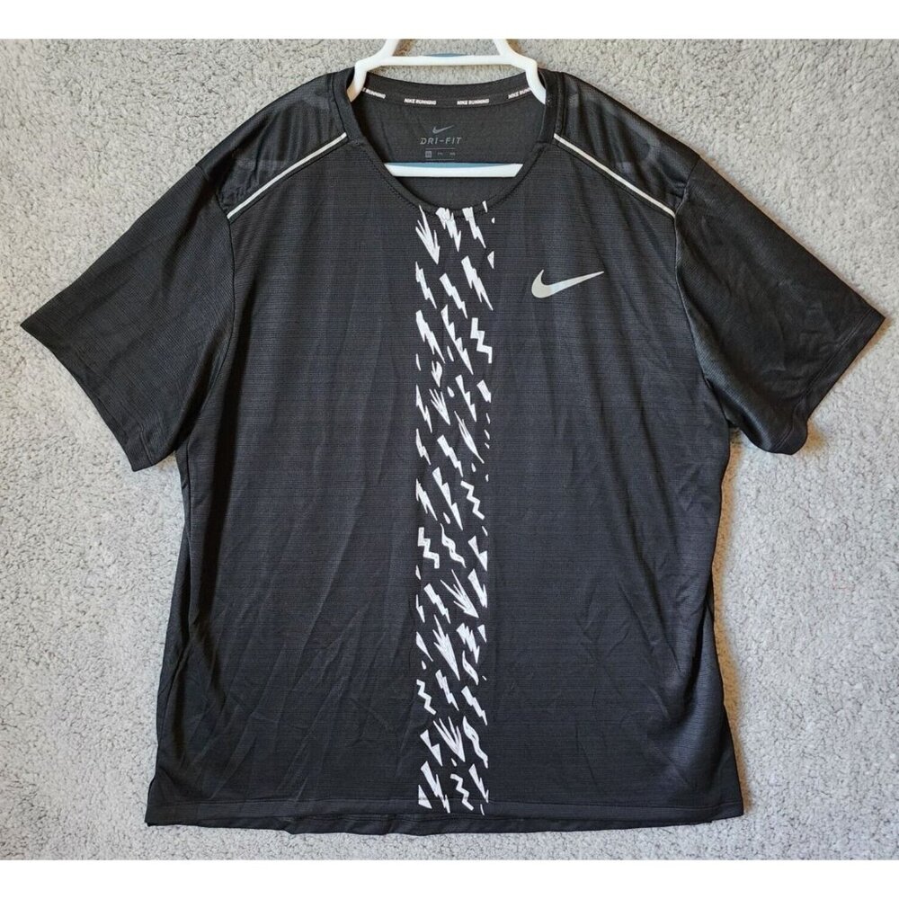 Nike Running Dri-Fit Edge Miler Black Training Top Size 2XL CJ5338-010 Polyester